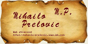 Mihailo Prelović vizit kartica